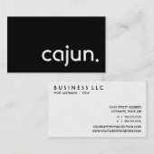 cajun. visitenkarte (Vorne/Hinten)