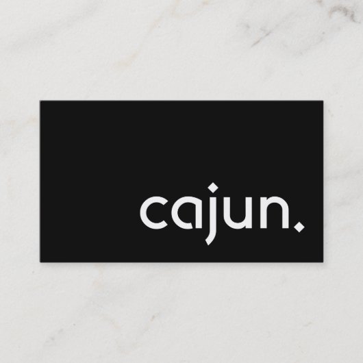 cajun. visitenkarte (Vorderseite)
