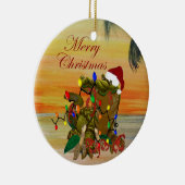 Cajun Weihnachten auf dem bayou Holiday Untersetze Keramik Ornament (Rechts)