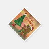 Cajun Weihnachten auf dem bayou Party Servietten (Ecke)