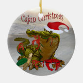 Cajun Weihnachtsbäumschmuck Keramik Ornament (Hinten)
