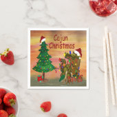 Cajun-Weihnachtsfeier Serviette (Beispiel)
