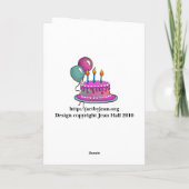 Cake-013 Magenta & Türkis Karte (Rückseite)