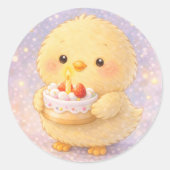 Cake Alma Chick Cute Birthday Sticker (Vorderseite)