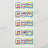 Cake Art Geburtstag Party Menü Menükarte (Rückseite)