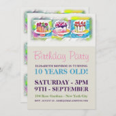 Cake Art Geburtstagsparty Einladung (Vorne/Hinten)