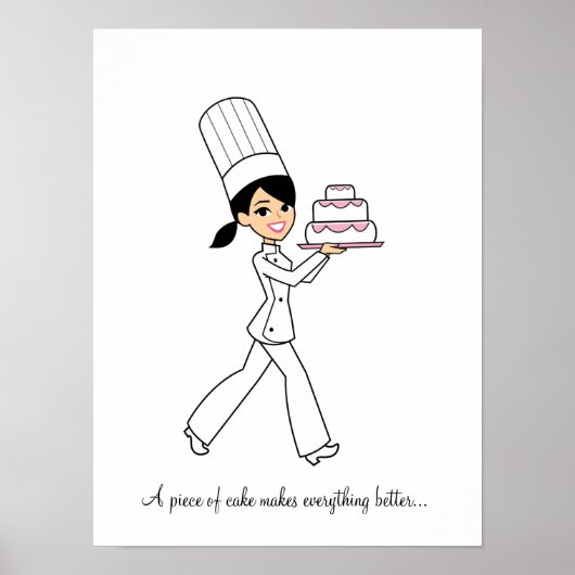 Cake Baker Koch Girl Poster (Vorne)