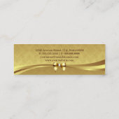 Cake Baker - Shiny Gold Damask Mini Visitenkarte (Rückseite)