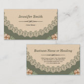 Cake Baker - Vintag Chic Floral Visitenkarte (Vorne/Hinten)