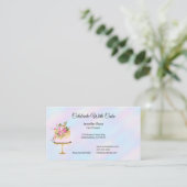 Cake Bakery Business Cards | Pastell Abstrakt Visitenkarte (Stehend Vorderseite)