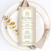 Cake Bakery Gold Glitter Pastry Chef Dessert Menu Werbekarte