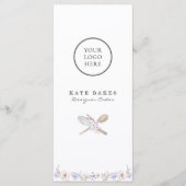 Cake Bakery Koch Watercolor Flat Menü Preisliste Menükarte (Vorderseite)