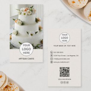 Cake Bakery Logo Foto Business Card Visitenkarte