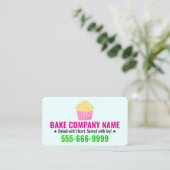 Cake Bakery Logo & Slogan | Professional Company Visitenkarte (Stehend Vorderseite)