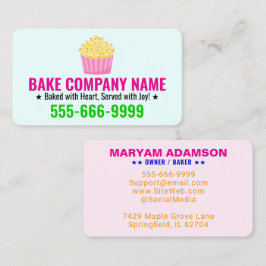 Cake Bakery Logo & Slogan | Professional Company Visitenkarte