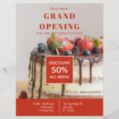 Cake Bakery Shop Business Grand Opening Flyer (Vorne)