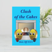 Cake Baking Contest Einladung (Stehend Vorderseite)