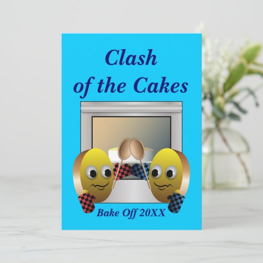 Cake Baking Contest Einladung (Stehend Vorderseite)