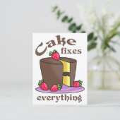Cake behebt alles postkarte (Stehend Vorderseite)