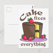 Cake behebt alles postkarte (Vorne/Hinten)