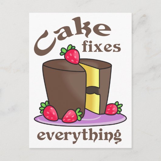 Cake behebt alles postkarte (Vorderseite)