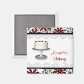 Cake Blumen Border Magnet (Vorderseite/Rückseite)