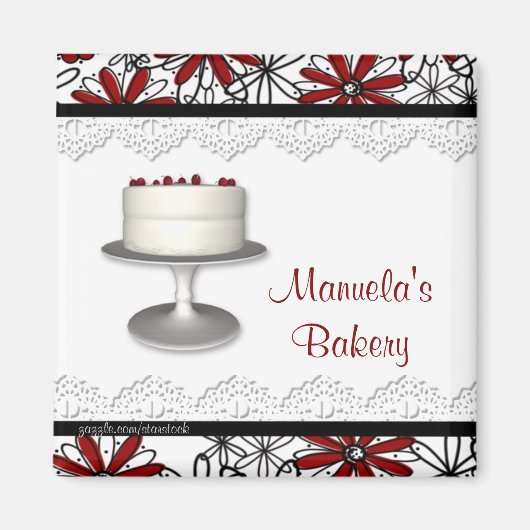 Cake Blumen Border Magnet (Vorne)