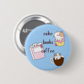 Cake Books Coffee Button (Vorne & Hinten)