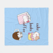 Cake Books Coffee Fleecedecke (Vorderseite (Horizontal))