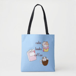 Cake Books Coffee Tasche