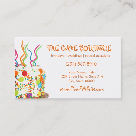 Cake Business Cards Visitenkarte (Vorderseite)