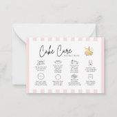 Cake Care Bäckerei Danke Karte (Vorderseite)