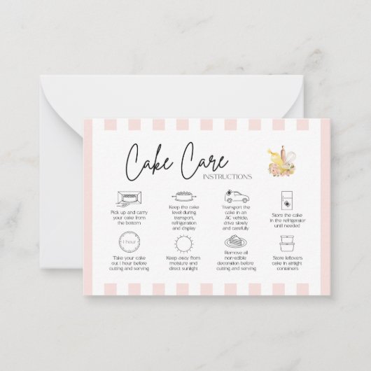 Cake Care Bäckerei Danke Karte (Vorderseite)