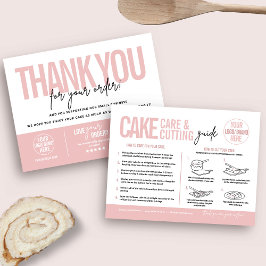 Cake Care & Cutting Guide V2, Cake Serving Guide Dankeskarte