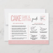 Cake Care & Cutting Guide V2, Cake Serving Guide Dankeskarte (Vorderseite)
