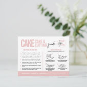Cake Care & Cutting Guide V2, Cake Serving Guide Dankeskarte (Stehend Vorderseite)