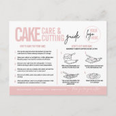 Cake Care & Cutting Guide v3, Cake Serving Guide Postkarte (Vorderseite)