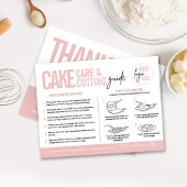 Cake Care & Cutting Guide v3, Cake Serving Guide Postkarte