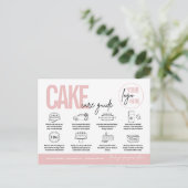 Cake Care Guide, V2 Cake Care Instructions Postkarte (Stehend Vorderseite)