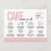 Cake Care Guide, V2 Cake Care Instructions Postkarte (Vorderseite)