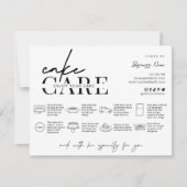 Cake Care Instruktionen Minimalistisch Dankeschön  Dankeskarte (Vorderseite)
