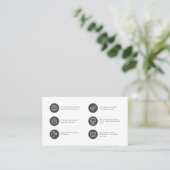 Cake Care Minimalist Flat Thank You Card Visitenkarte (Stehend Vorderseite)