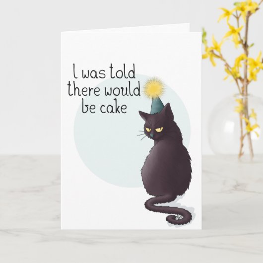 Cake Cat Geburtstagskarte Karte (Gelbe Blume)