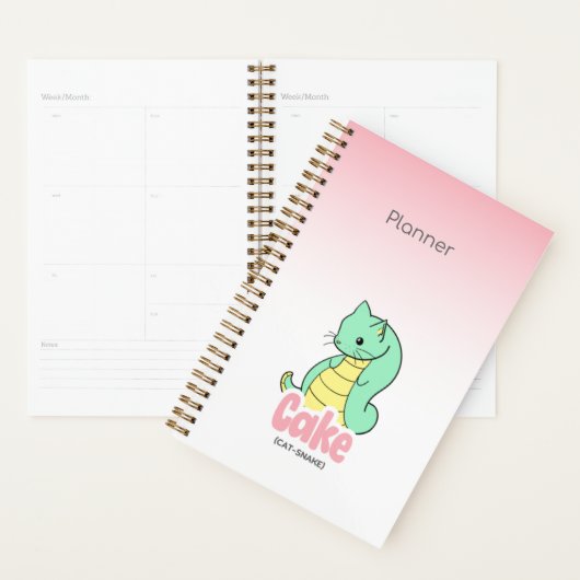 Cake (Cat + Snake) Pink Agenda Planer (Anzeige)