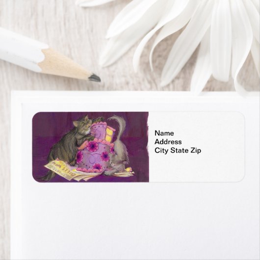 Cake Cats Rücksendeadressen-Aufkleber (Insitu)