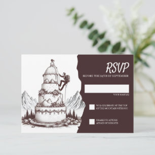 Cake Climbers Hochzeit RSVP Karte