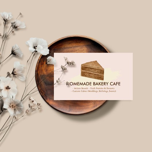 Cake Cookies Wedding Birthday Bäckerei Minimal Visitenkarte