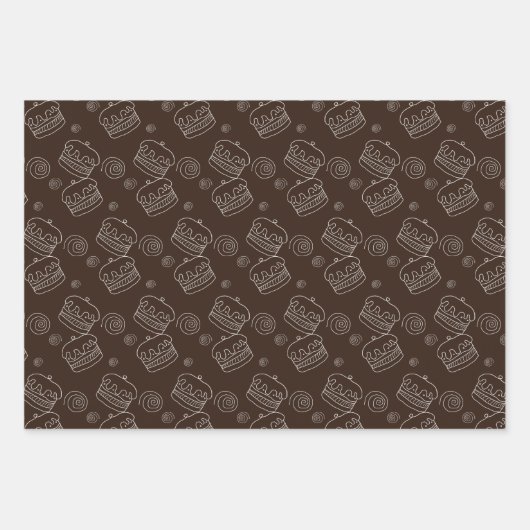 Cake Cotton Candy Muster Geschenkpapier Set (Vorderseite)