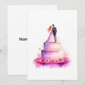  Cake Couple Invitation Einladung (Vorne/Hinten)