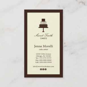 Cake & Cupcakes Bäckerei Business Card Visitenkarte